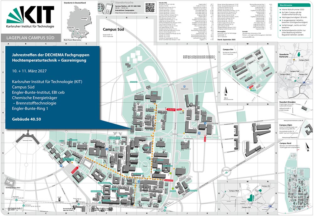 Lageplan KIT Campus Süd